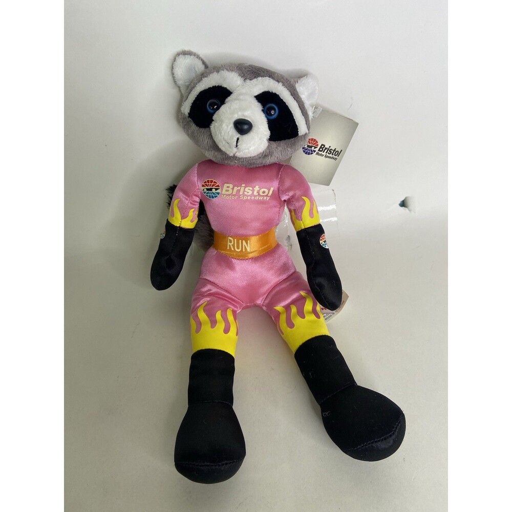 Aurora Bristol Motor Speedway Run Raccoon Girl Plush Stuffed Souvenir Toy